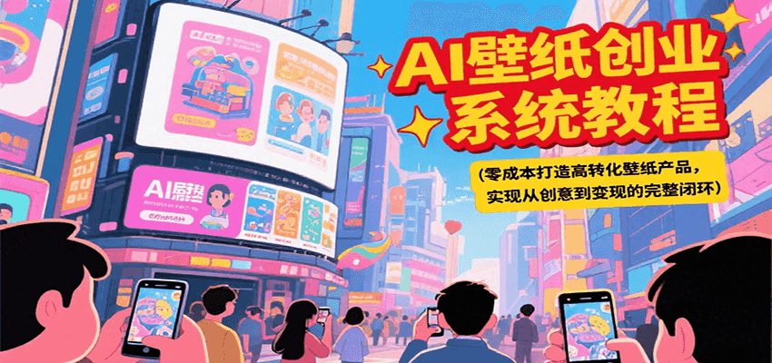 AI壁纸创业系统教程,零成本打造高转化壁纸产品,实现从创意到变现的完整闭环-优优云网创
